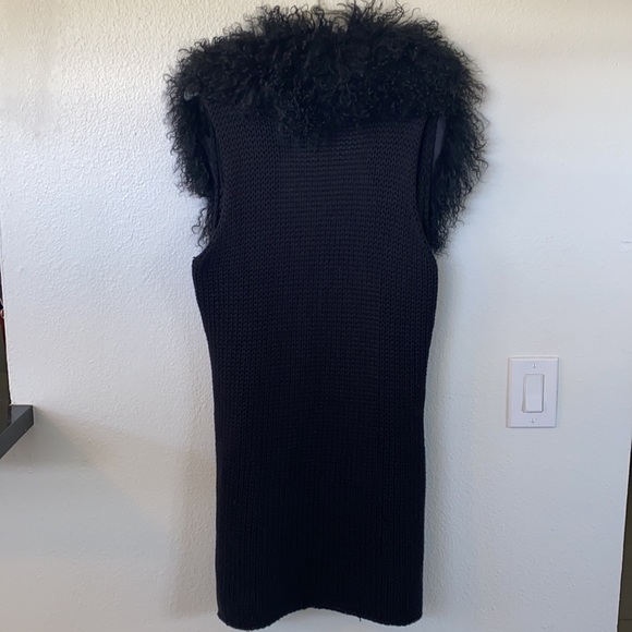 BELLDINI Chunky Knit Goat Fur Cardigan - Picture 6 of 15